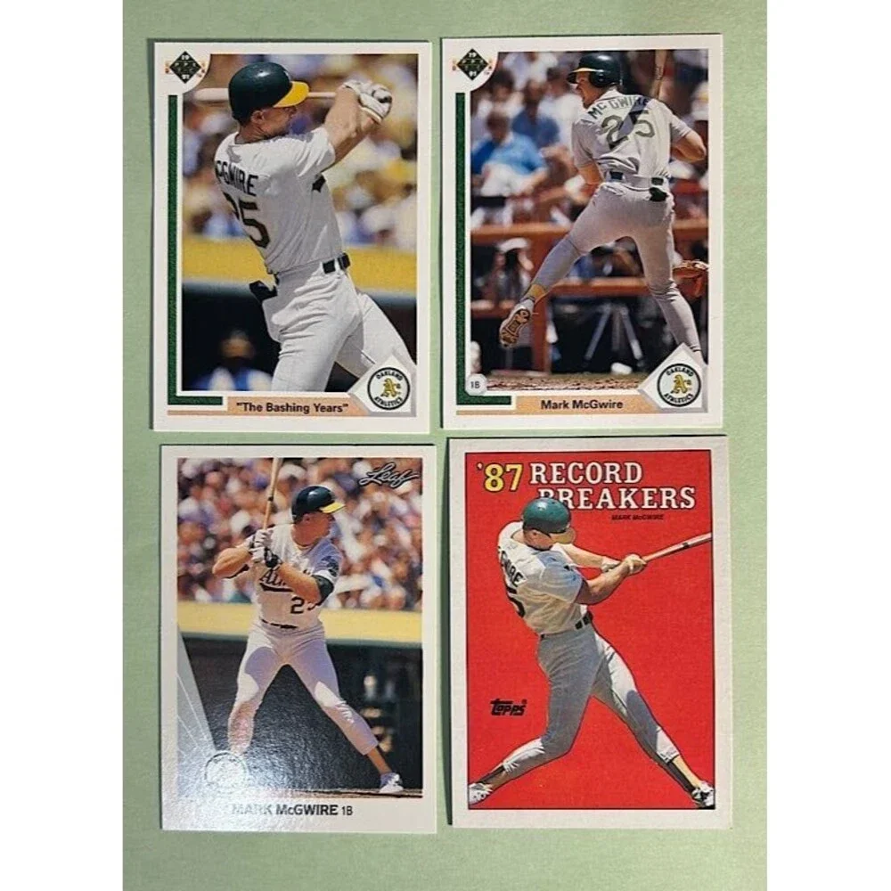 Oakland A’ Bash Brothers pin + Mark McGwire, Jose Canseco 8 Card Lot 1987 and up - Picture 5 of 7